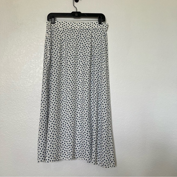 2/$30 H&M Maxi Pleated Polkadot Skirt with Side Slits SZ 10 - Picture 8 of 16